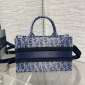 Replica Small Dior Book Tote Blue Denim Dior Oblique Jacquard