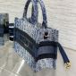 Replica Small Dior Book Tote Blue Denim Dior Oblique Jacquard