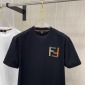 Replica Fendi Embroidered logo short sleeve T-shirt