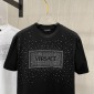 Replica VERSACE Girls Black Cotton Crystal T-Shirt