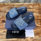 Replica DIOR aqua series Flip-flops on the beach