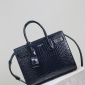 Replica Saint Laurent alligator embossed organ bag