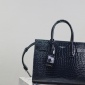 Replica Saint Laurent alligator embossed organ bag