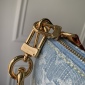 Replica Louis Vuitton Cotton denim Chain shoulder bag