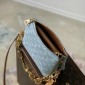 Replica Louis Vuitton Cotton denim Chain shoulder bag