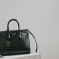 Replica Saint Laurent alligator embossed organ bag