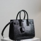 Replica Saint Laurent alligator embossed organ bag