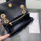 Replica Balenciaga oil wax black gold buckle hourglass chain bag