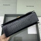 Replica Balenciaga Alligator black and gold buckle hourglass chain bag