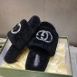 Replica GUCCI Diamond button wool slippers