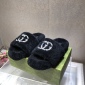 Replica GUCCI Diamond button wool slippers