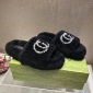 Replica GUCCI Diamond button wool slippers