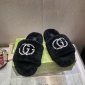 Replica GUCCI Diamond button wool slippers