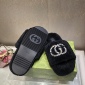 Replica GUCCI Diamond button wool slippers