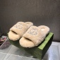 Replica GUCCI Diamond button wool slippers