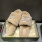 Replica GUCCI Diamond button wool slippers