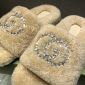 Replica GUCCI Diamond button wool slippers