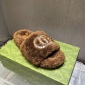 Replica GUCCI Diamond button wool slippers