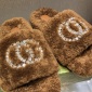 Replica GUCCI Diamond button wool slippers