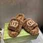 Replica GUCCI Diamond button wool slippers