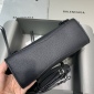 Replica Balenciaga Lychee pattern black gold buckle motorcycle bag