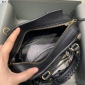 Replica Balenciaga Lychee pattern black gold buckle motorcycle bag