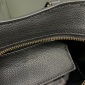 Replica Balenciaga Lychee pattern black gold buckle motorcycle bag