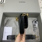 Replica Balenciaga Oil wax black gold buckle underarm bag