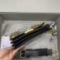 Replica Balenciaga Oil wax black gold buckle underarm bag