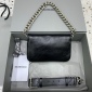 Replica Balenciaga black Small Leather Soft Flap Shoulder Bag