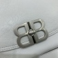 Replica Balenciaga white Small Leather Soft Flap Shoulder Bag