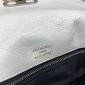 Replica Balenciaga white Small Leather Soft Flap Shoulder Bag