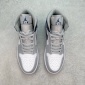 Replica Air Jordan AJ1 Mid upper gray-blue