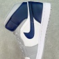 Replica Air Jordan AJ1 Mid upper gray-blue