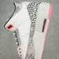 Replica Air Jordan AJ3 Retro Wings Flowers white pink green