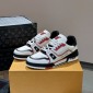 Replica Louis Vuitton LV Trainer White Red Black