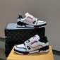 Replica Louis Vuitton LV Trainer White Red Black