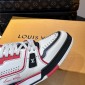 Replica Louis Vuitton LV Trainer White Red Black