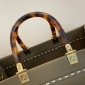 Replica Fendi Snakeskin logo Sun tote bag