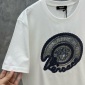 Replica Versace Nautical Medusa Embroidered Crystal logo cotton plain short sleeve T-shirt