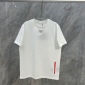 Replica Prada Enamelled triangular metal logo short-sleeved T-shirt