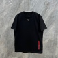 Replica Prada Enamelled triangular metal logo short-sleeved T-shirt