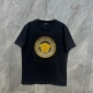 Replica Versace Embroidered crystal Medusa cotton short sleeve T-shirt