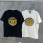 Replica Versace Embroidered crystal Medusa cotton short sleeve T-shirt