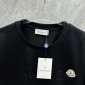 Replica Moncler Letter flocked logo short-sleeved T-shirt