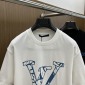 Replica Louis Vuitton - Short-sleeved Cotton Crewneck White Lait. Size XL