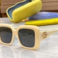 Replica GUCCI double G Clear square frame sunglasses