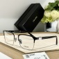 Replica Prada Black rectangular metal glasses