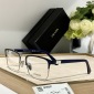 Replica Prada Black rectangular metal glasses