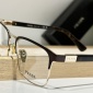 Replica Prada Black rectangular metal glasses